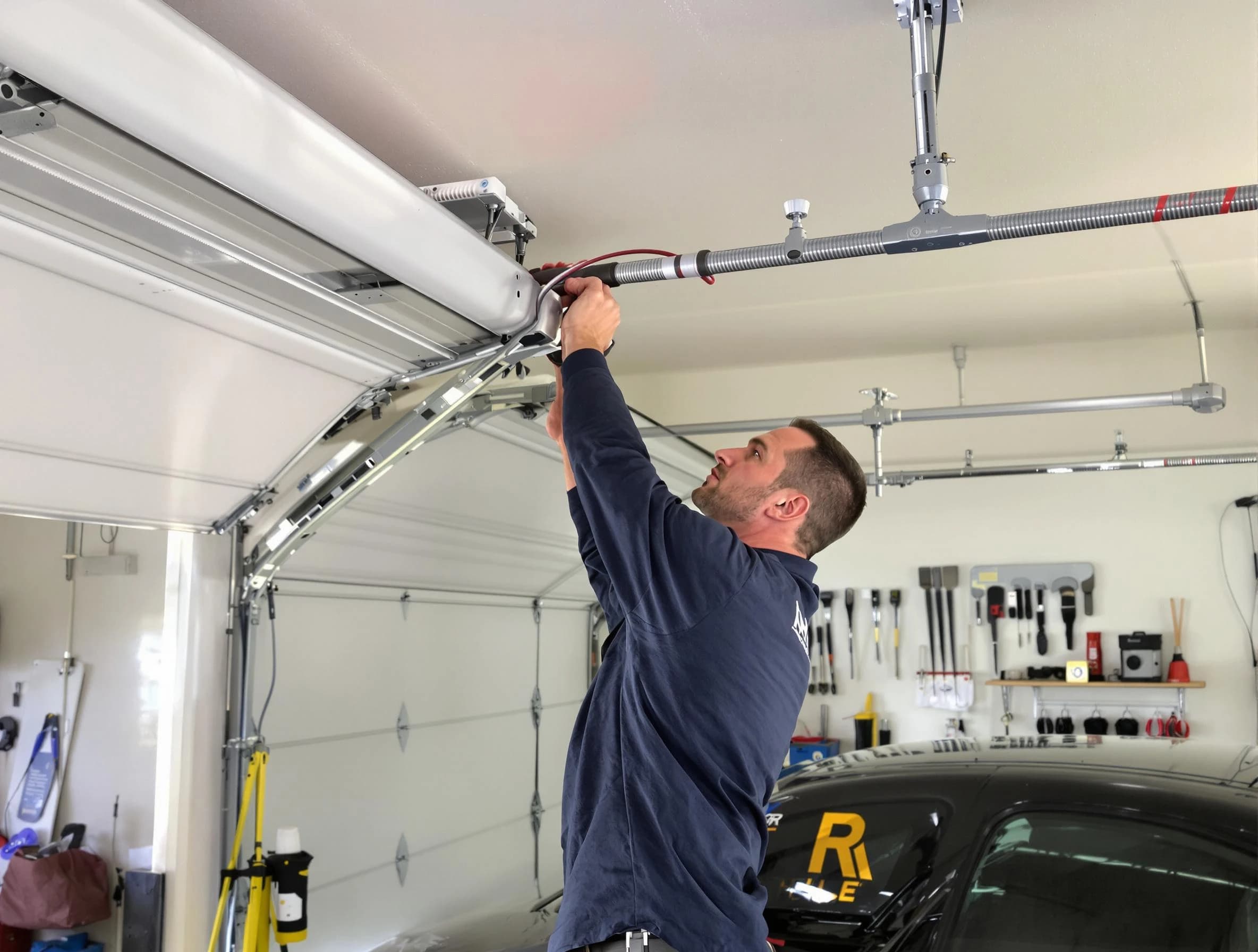 Northbrook Garage Door Repair technician performing garage door cable repair in Northbrook