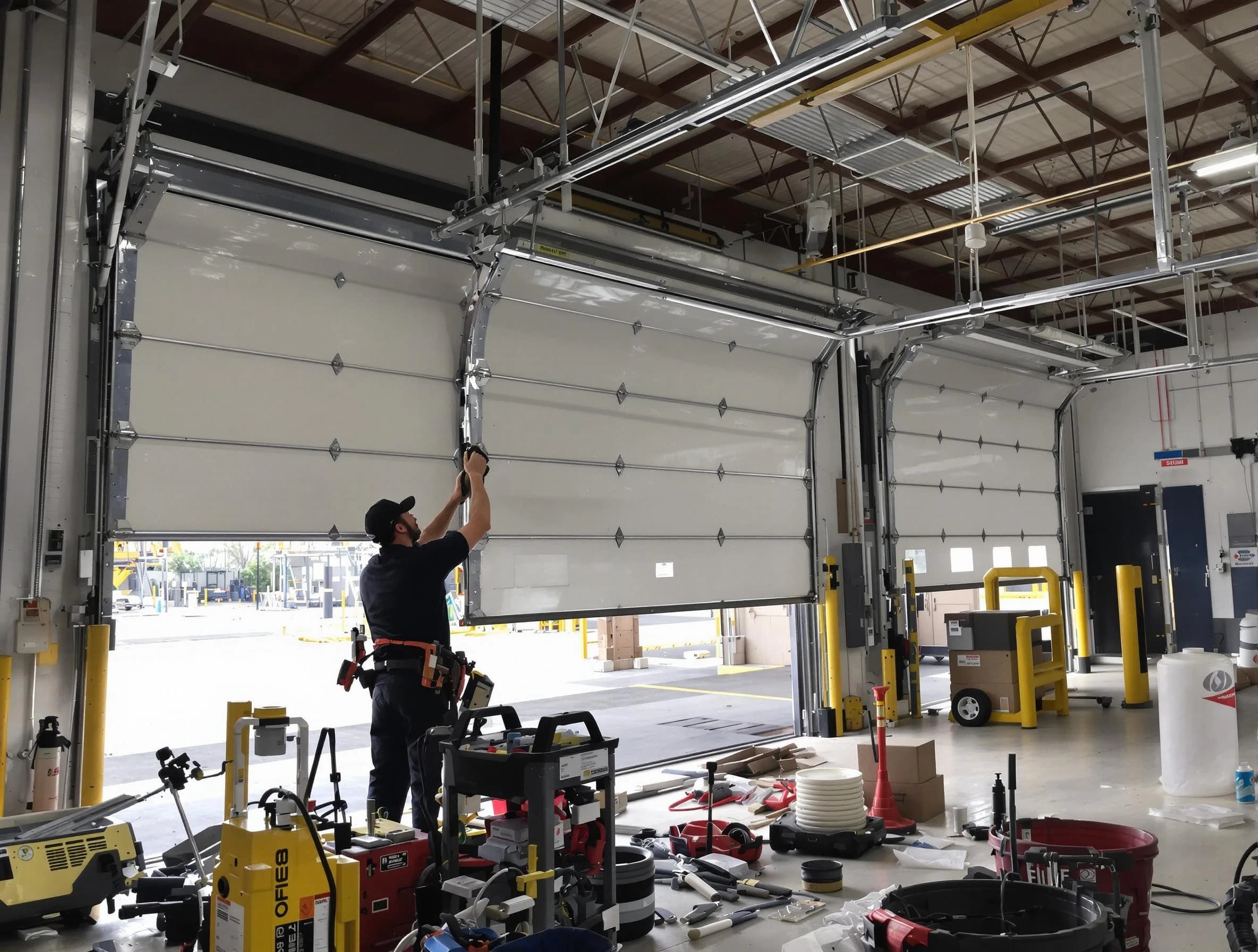 Northbrook Garage Door Repair technician performing commercial garage door repair in Northbrook
