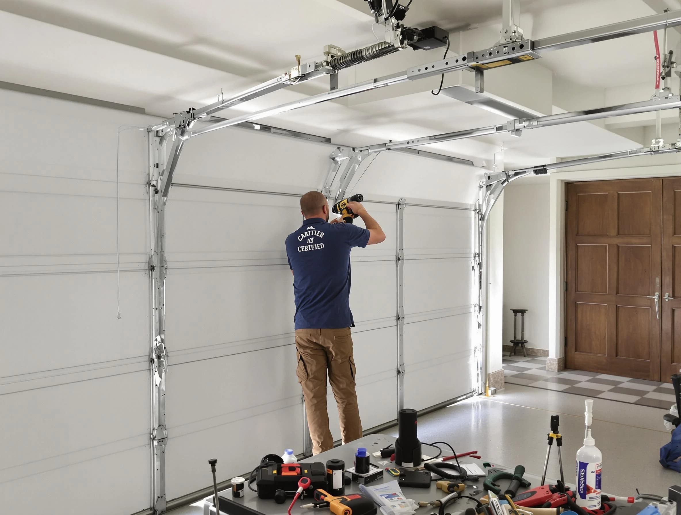 Northbrook Garage Door Repair certified technician performing precision garage door repair in Northbrook