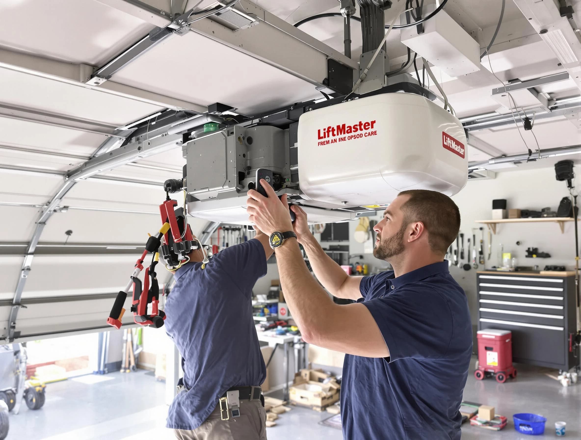 Northbrook Garage Door Repair technician performing advanced diagnostics on garage opener in Northbrook