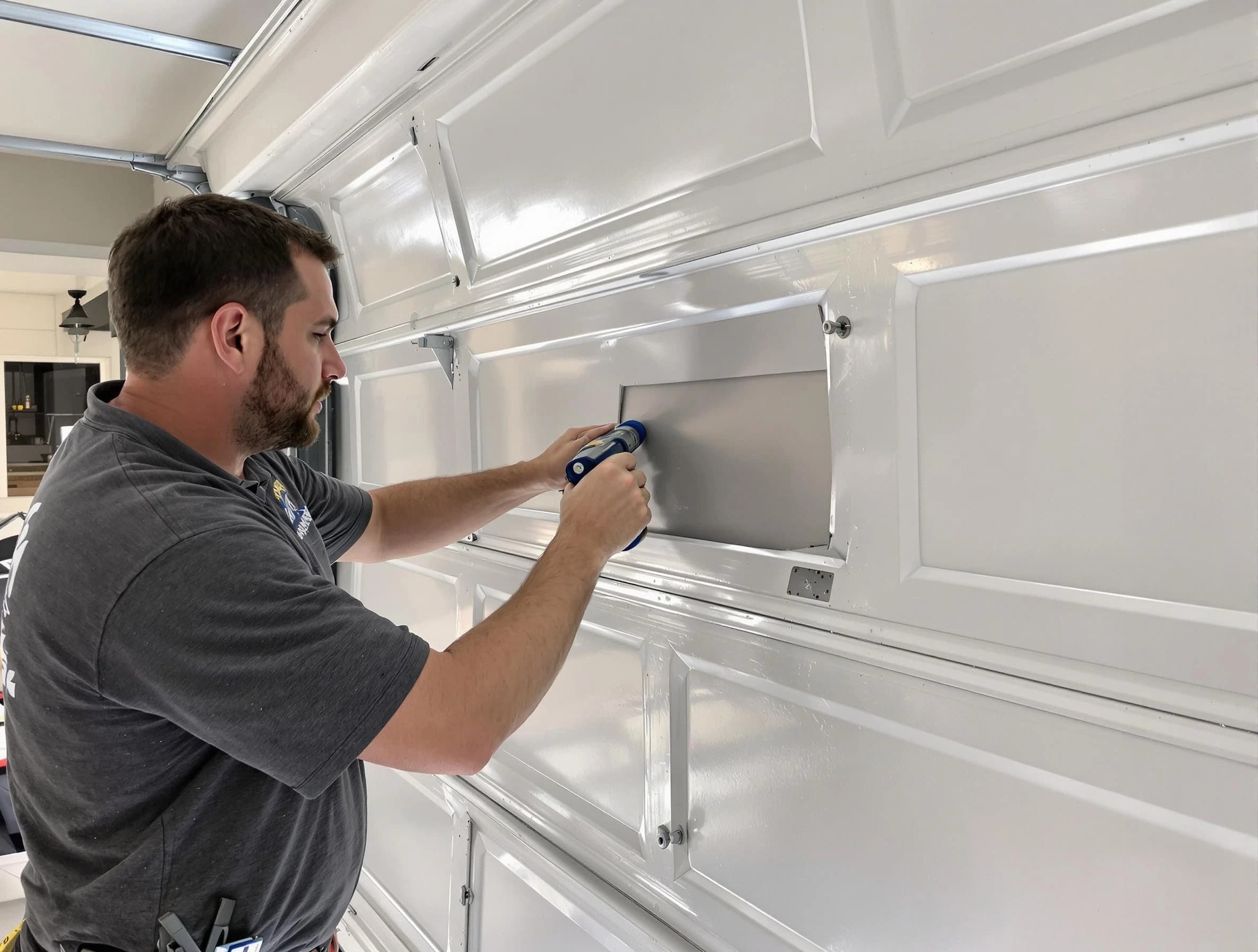 Garage door panel repair by Northbrook Garage Door Repair in Northbrook