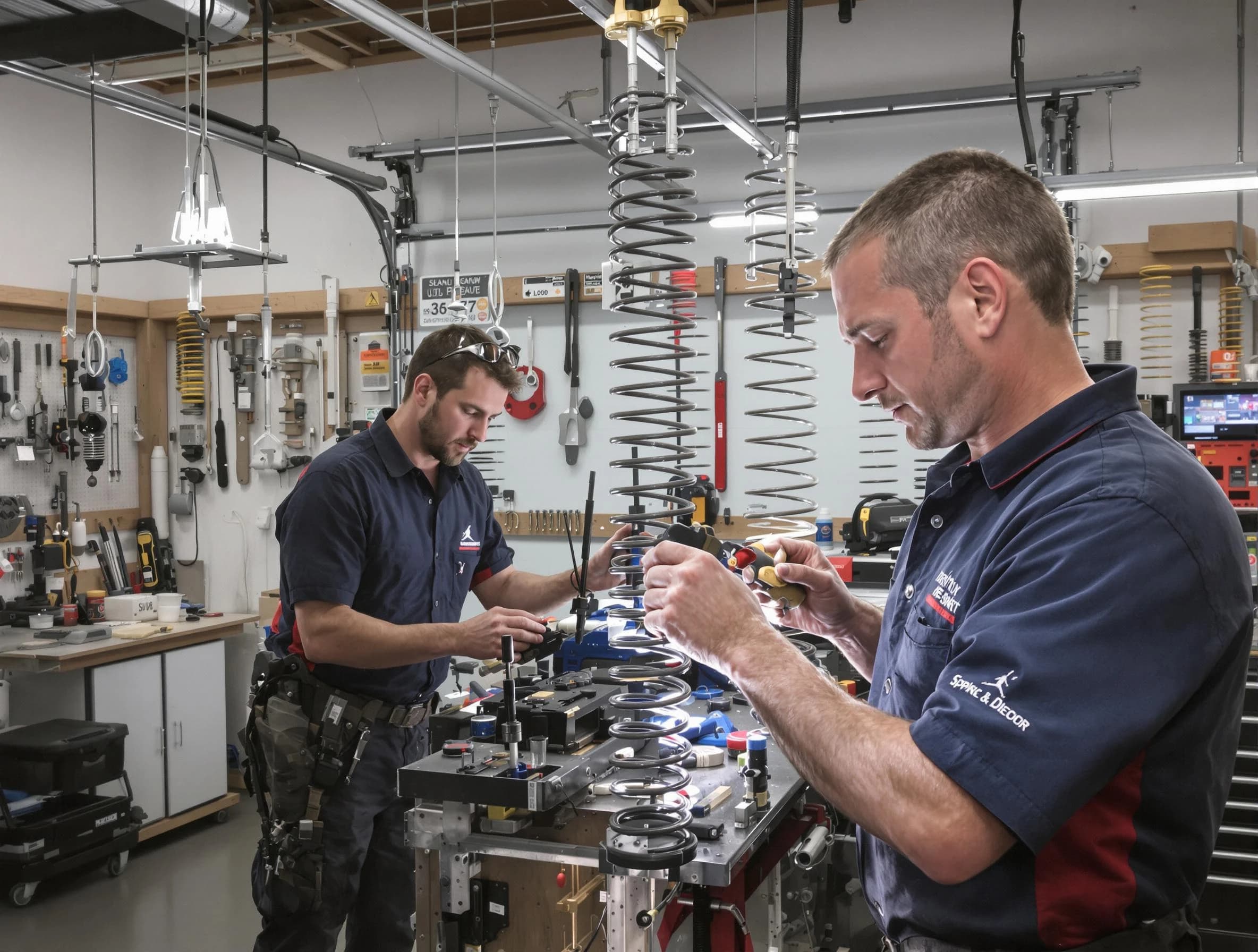 Garage door spring repair service by Northbrook Garage Door Repair in Northbrook