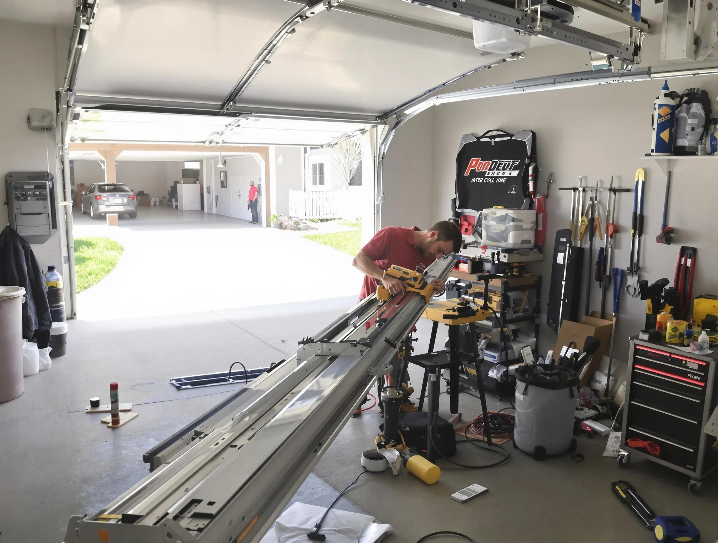 Northbrook Garage Door Repair expert performing track repair in Northbrook