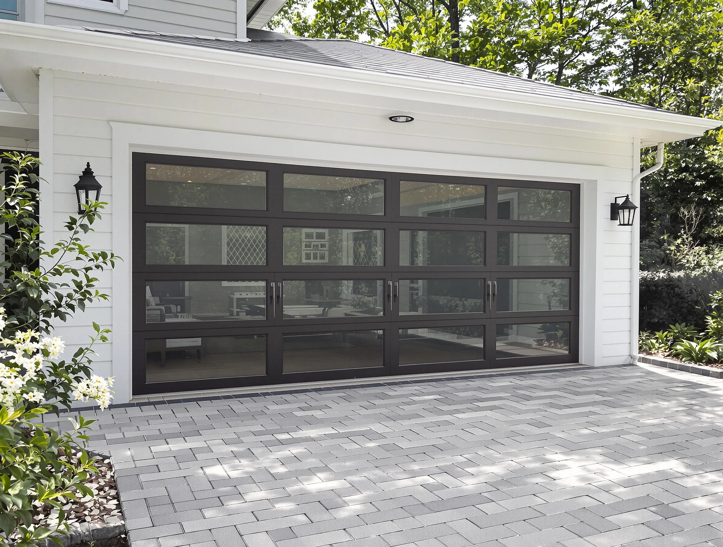 Northbrook Garage Door Repair design specialist presenting custom garage door options to Northbrook homeowner